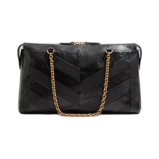 Valentino Panthea Logo Plaque Quilted Shoulder Bag