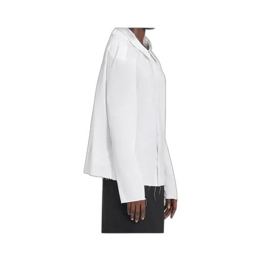 Mm6 Maison Margiela Buttoned Frayed-Hem Shirt