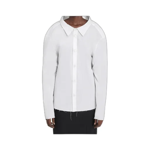 Mm6 Maison Margiela Buttoned Frayed-Hem Shirt