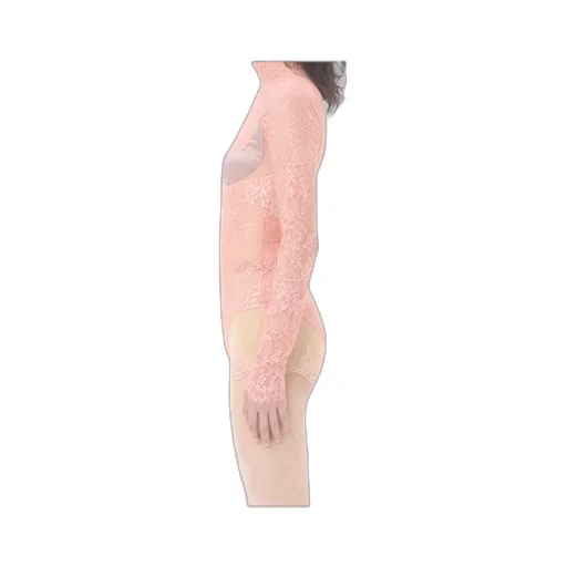 Valentino Lace Detailed Mock Neck Bodysuit
