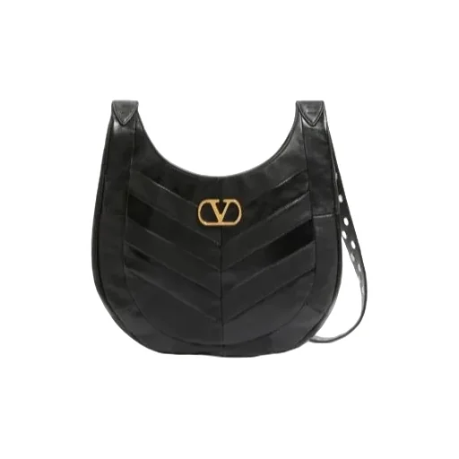 Valentino Garavani Hoboho Small Hobo Bag In Chevron-Patterned Nappa Leather