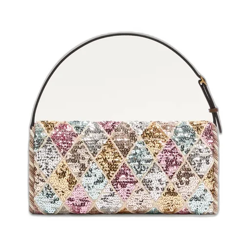 Valentino	Vain Soft Embellished Foldover Top Small Shoulder Bag