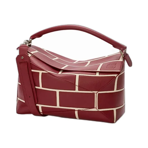 Large Puzzle Edge Shoulder Bag