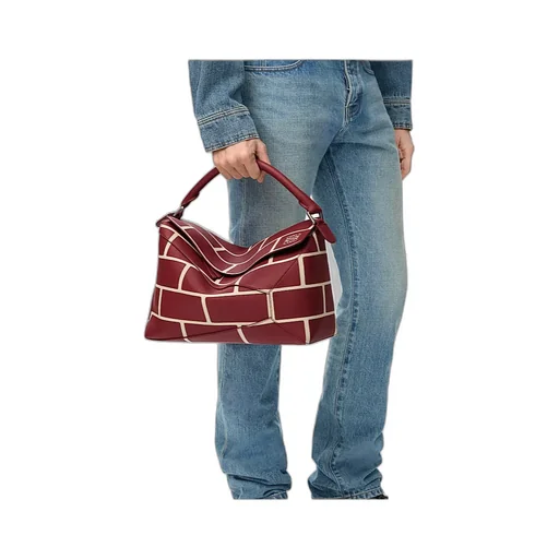 Large Puzzle Edge Shoulder Bag