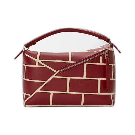 Large Puzzle Edge Shoulder Bag