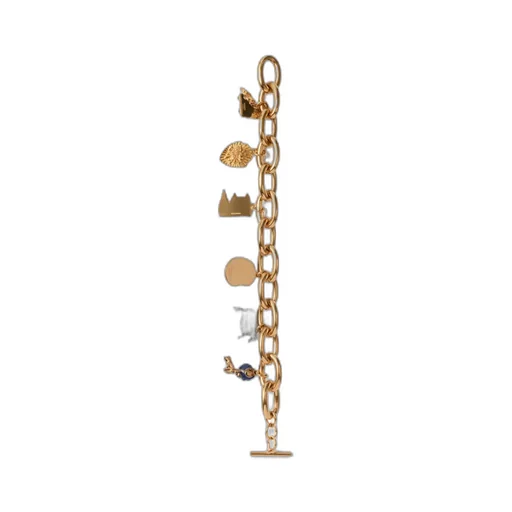 Burberry Bracelet Charm Detailed Embellished Chained Bracelet