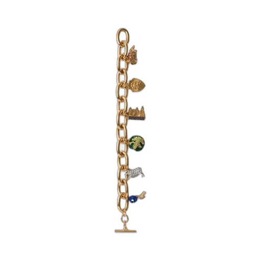 Burberry Bracelet Charm Detailed Embellished Chained Bracelet