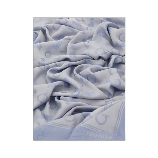 Ferragamo Feline Motif Jacquard Scarf
