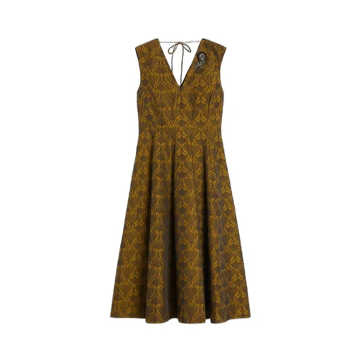Flared Jacquard Dress