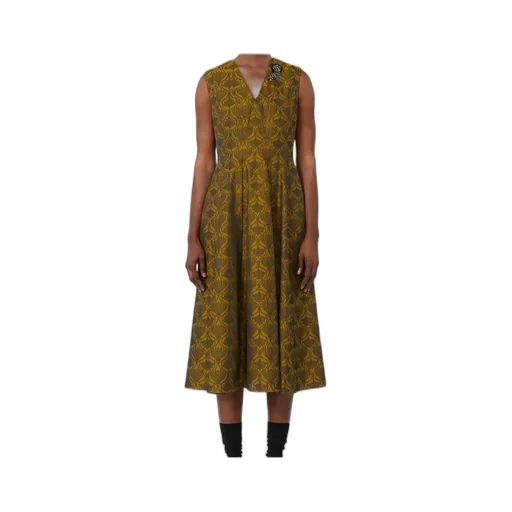 Flared Jacquard Dress