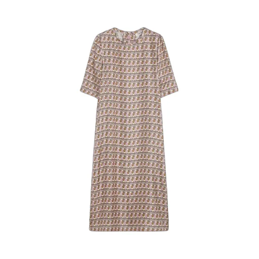 Printed Silk Twill Dress