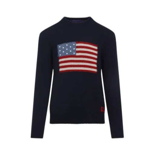 Ralph Lauren Purple Label Flag Intarsia Knit Jumper