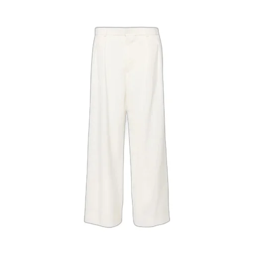 Embossed Wide-Leg Casual Pants