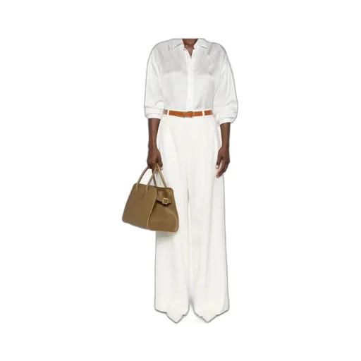 Embossed Wide-Leg Casual Pants