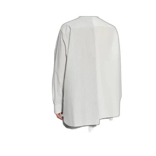 Mm6 Maison Margiela Panelled Stripe Detailed Long-Sleeve Shirt