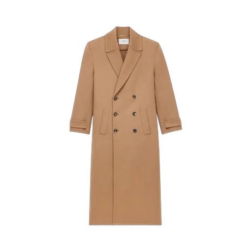 Saint Laurent Double-Breasted Long Coat