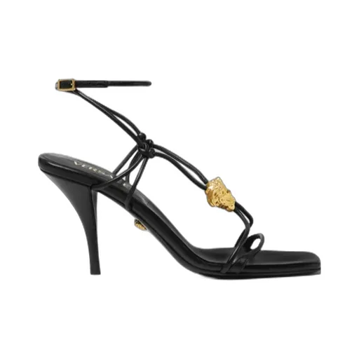 Versace Square-Toe Heeled Sandals