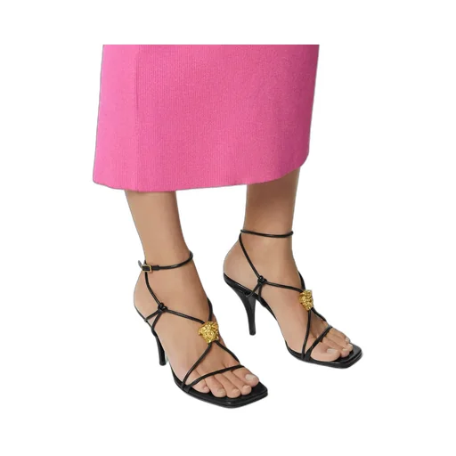 Versace Square-Toe Heeled Sandals