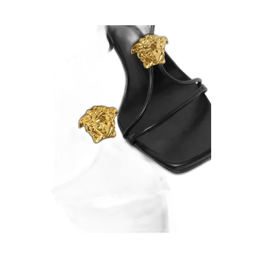 Versace Square-Toe Heeled Sandals