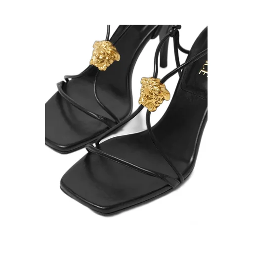 Versace Square-Toe Heeled Sandals
