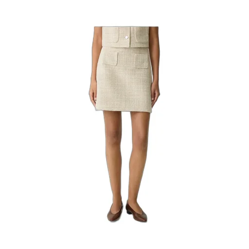 A-Line Mini Skirt In Texture Tweed