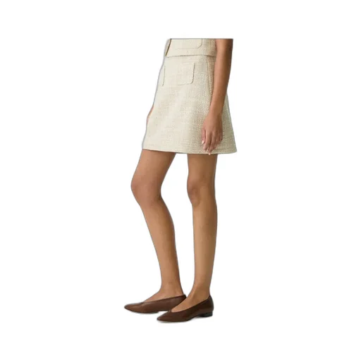 A-Line Mini Skirt In Texture Tweed