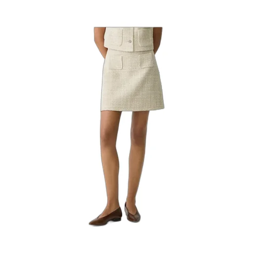 A-Line Mini Skirt In Texture Tweed