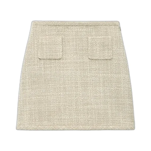 A-Line Mini Skirt In Texture Tweed
