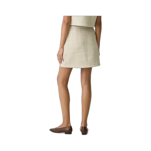 A-Line Mini Skirt In Texture Tweed
