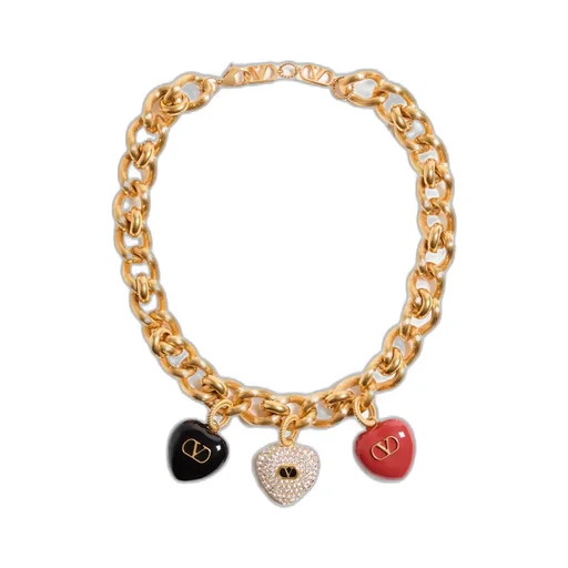 Coeur Royal Necklace In Metal, Enamel And Swarovski® Crystals