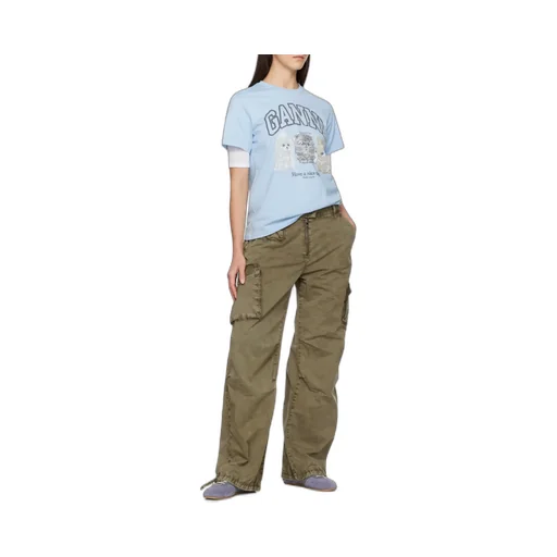 Ganni Animal Printed T-Shirt