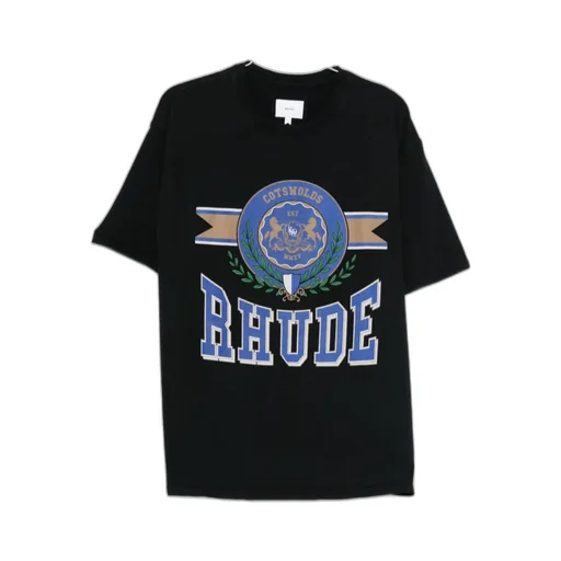 Crest-Print Cotton T-Shirt