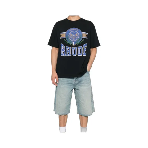 Crest-Print Cotton T-Shirt