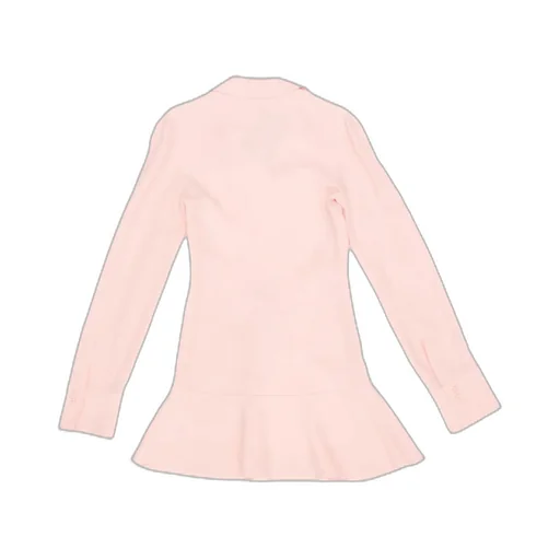 The Attico Long Sleeved V-Neck Gathered Mini Dress