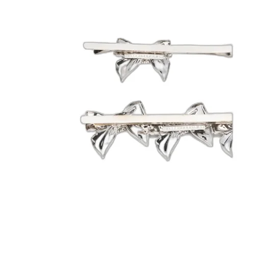 Bow-Embellished Hair Clips