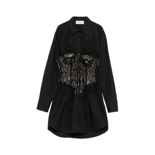 Lace-Corset Shirt Mini Dress