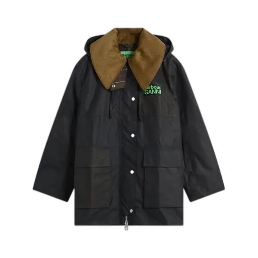 X Ganni Waxed Duffle Coat