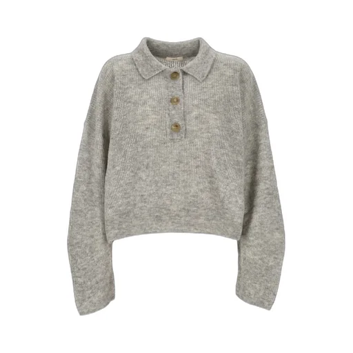 Haikure Buttoned Collar Knitwear