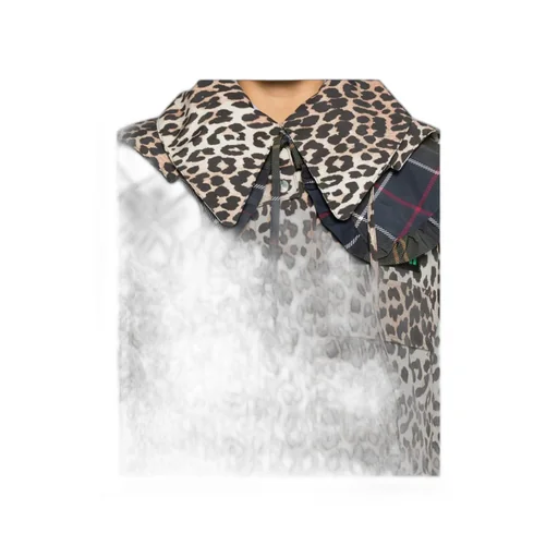 Xbarbour Xganni Leopard Print Hooded Coat