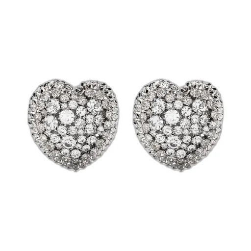 Alessandra Rich Heart Embellished Earrings