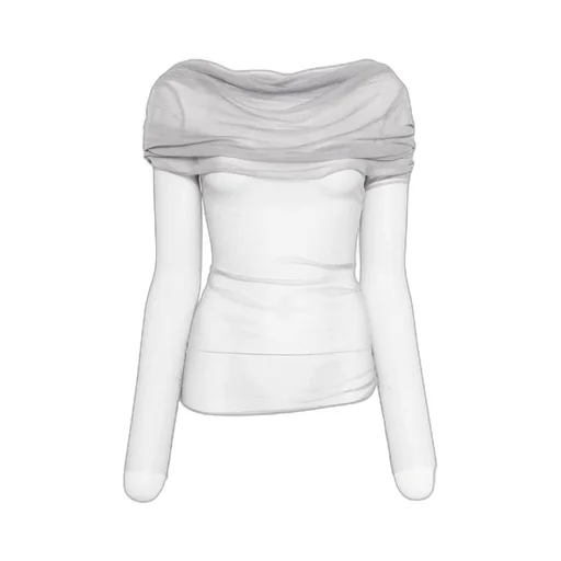 Veiled Silk Top