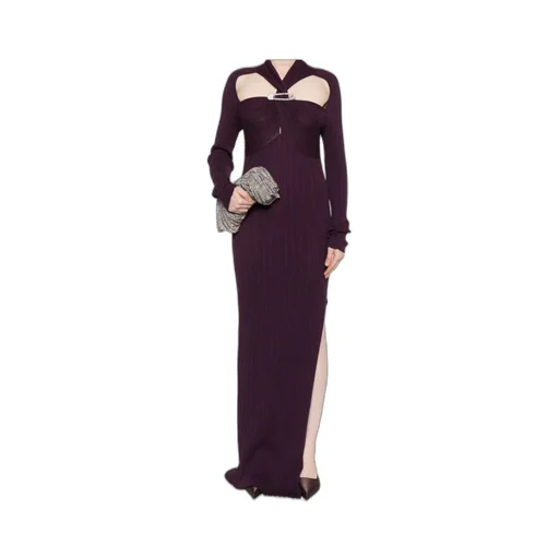 Safety-Pin Detail Maxi Dress