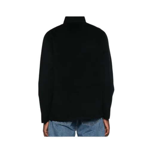Ocketed Zipped Single-Breasted Coat