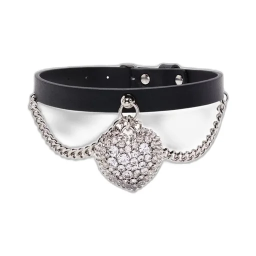 Alessandra Rich Heart Pendant Choker