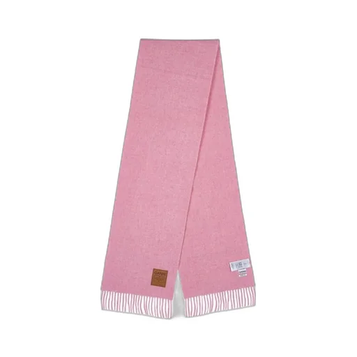 Ganni Logo Patch Fringed Edge Scarf