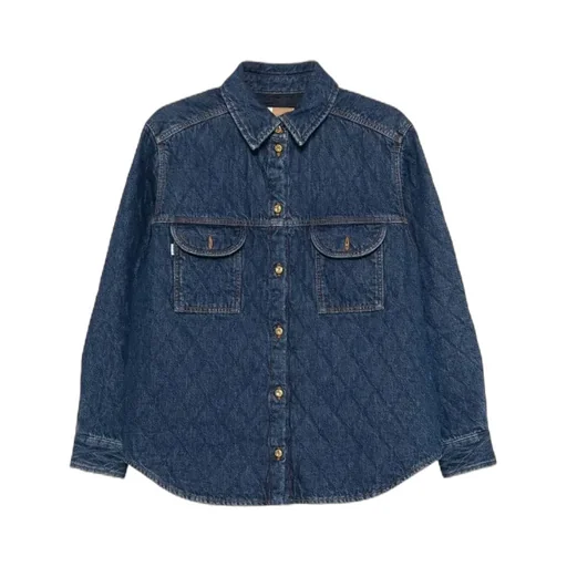 Blaz Milano Quilted Long-Sleeve Denim Shirt