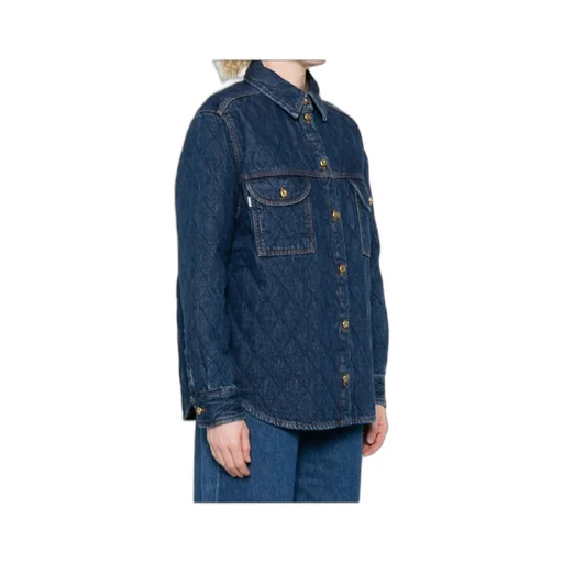 Blaz Milano Quilted Long-Sleeve Denim Shirt