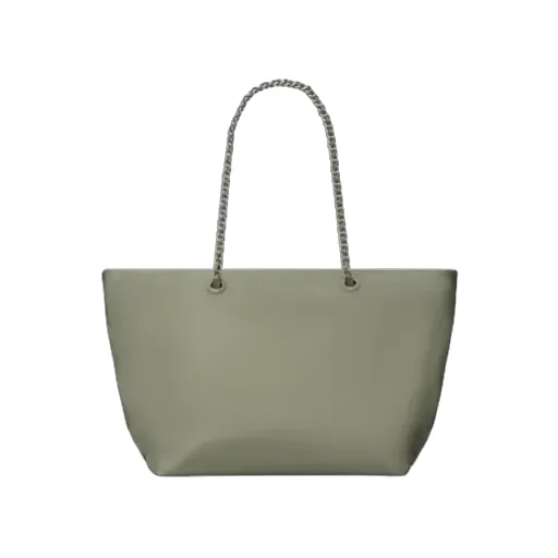 Chain-Strap Logo-Plaque Tote Bag