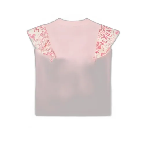 Versace Kids Pattern Printed Decorative Sleeved T-Shirt