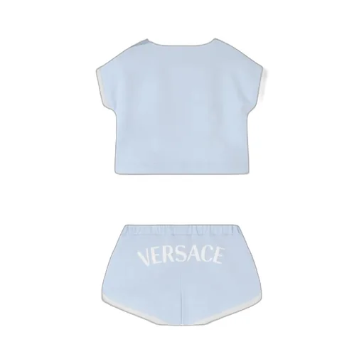 Versace Kids Logo Printed Top And Shorts Set